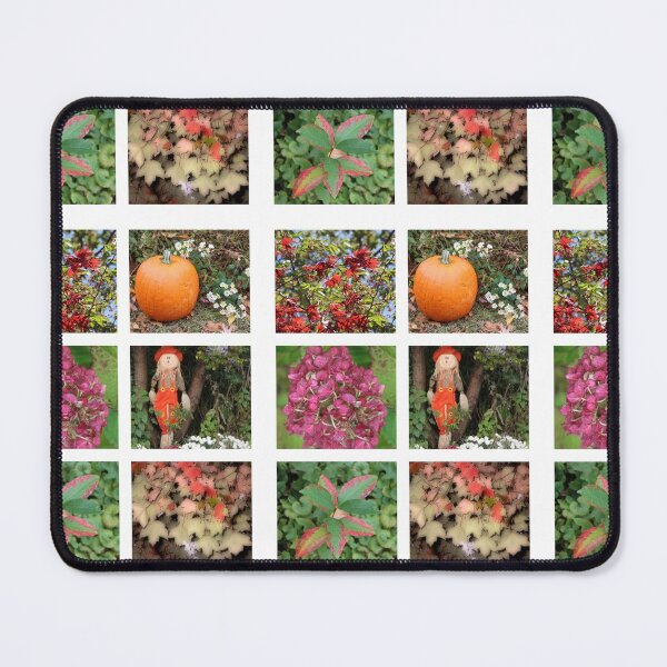 Item preview, Autumn Colorful Collage Pumpkin Scarecrow Leaves designed and sold by JariHawk.