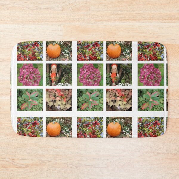 Item preview, Autumn Colorful Collage Pumpkin Scarecrow Leaves designed and sold by JariHawk.