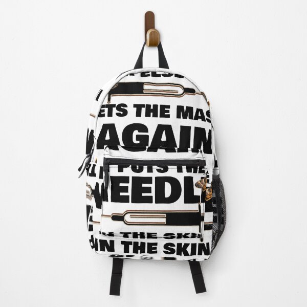 Item preview, IT PUTS THE NEEDLE IN THE SKIN OR ELSE IT GETS THE MASK AGAIN designed and sold by CRINGEWORTHY TEES.