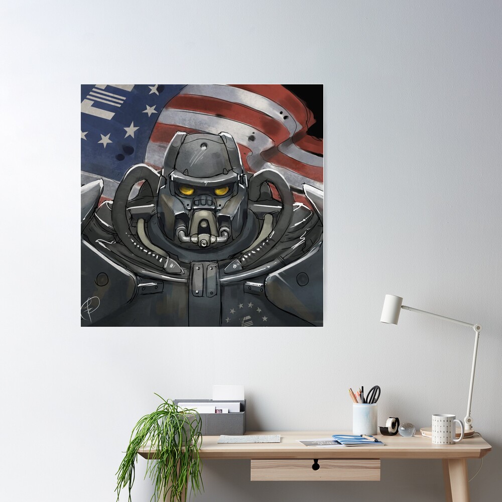 Fallout 3 Enclave Battle Power Armor Gaming  Poster for Sale by  ScriblrCrearTs