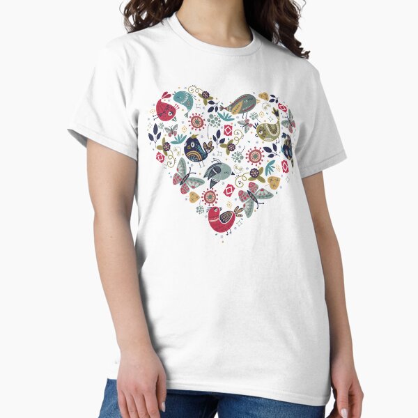 Item preview, Style nordique avec oiseaux, fleurs et papillons designed and sold by InspiredPamjoy.