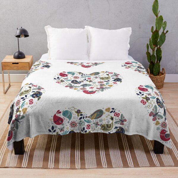 Item preview, Nordic Style With Birds, Flowers and Butterflies designed and sold by InspiredPamjoy.