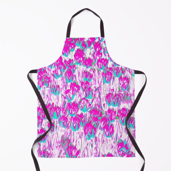 Item preview, Floral Abstract Motives with Blooming Pink and Cyan Tulips designed and sold by IraNiva.