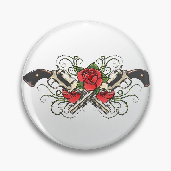 Item preview, Two Guns and Roses with Thorns designed and sold by devaleta.