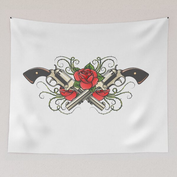 Item preview, Two Guns and Roses with Thorns designed and sold by devaleta.