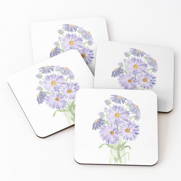 Item preview, Aster, floral watercolor painting designed and sold by SharonRoseR.