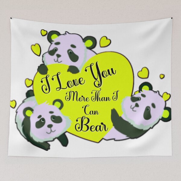 Item preview, Panda Bears I Love You More Than I Can Bear  designed and sold by Wheeler-Styl3.