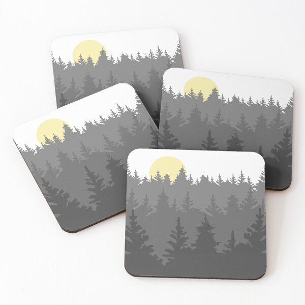 Artikelvorschau, Ein Bergwald, minimalistisch gelb monochrom entworfen und verkauft von jean-nicolas.
