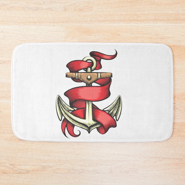 Item preview, Golden Anchor with Red Ribbon designed and sold by devaleta.