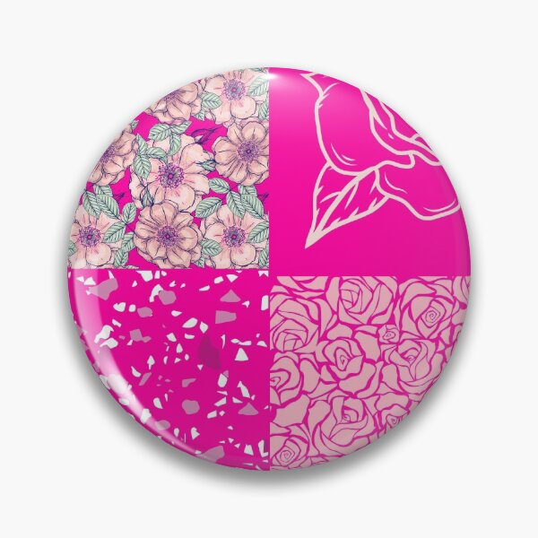 Artikelvorschau, Leuchtend rosa Blumenmuster-Set entworfen und verkauft von trendingatees.