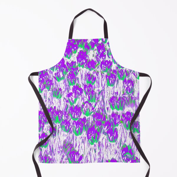 Item preview, Floral Abstract Motives with Blooming Purple and Green Tulips designed and sold by IraNiva.