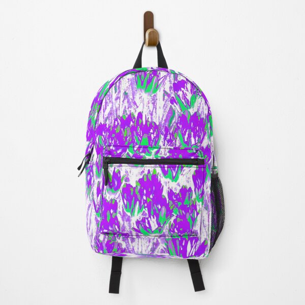 Item preview, Floral Abstract Motives with Blooming Purple and Green Tulips designed and sold by IraNiva.