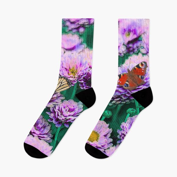 Artikelvorschau, Blumen und Schmetterlinge. Digitale Collage entworfen und verkauft von Vivid Studio.