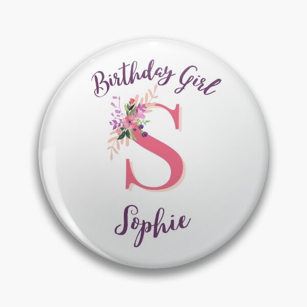 Item preview, Sophie Personalized Birthday Girl Floral Initial Design designed and sold by Partypumpkin.