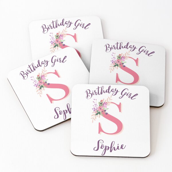 Item preview, Sophie Personalized Birthday Girl Floral Initial Design designed and sold by Partypumpkin.