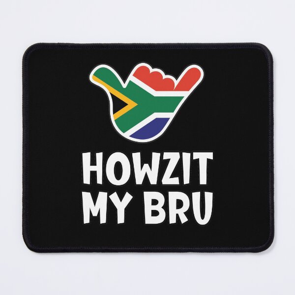Item preview, Howzit My Bru - South African greeting and shaka sign with South African flag inside designed and sold by robimerch.
