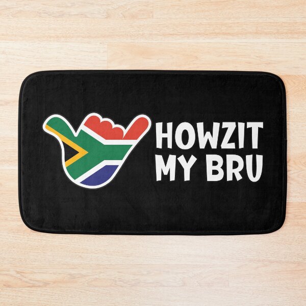 Item preview, Howzit My Bru - South African greeting and shaka sign with South African flag inside designed and sold by robimerch.