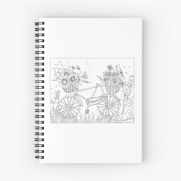 Item preview, Spring flowers in cycle with butterflies and rabbit designed and sold by SimiRaghavan.