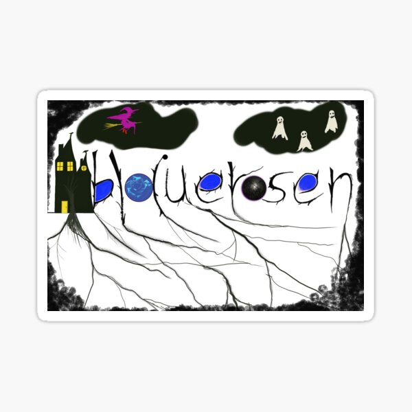 Blauerosen Halloween Sticker