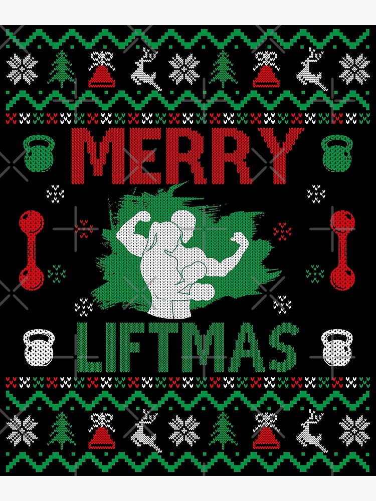Merry Liftmas Ugly Christmas Sweater Gym Fitness