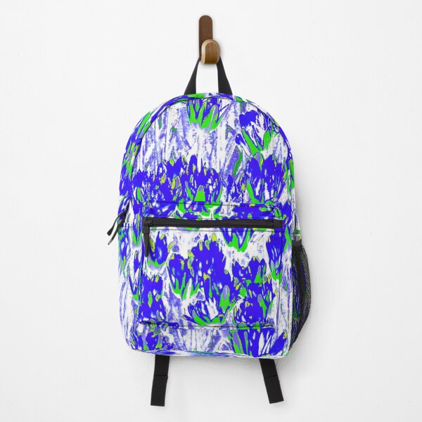 Item preview, Floral Abstract Motives with Blooming Blue and Green Tulips designed and sold by IraNiva.
