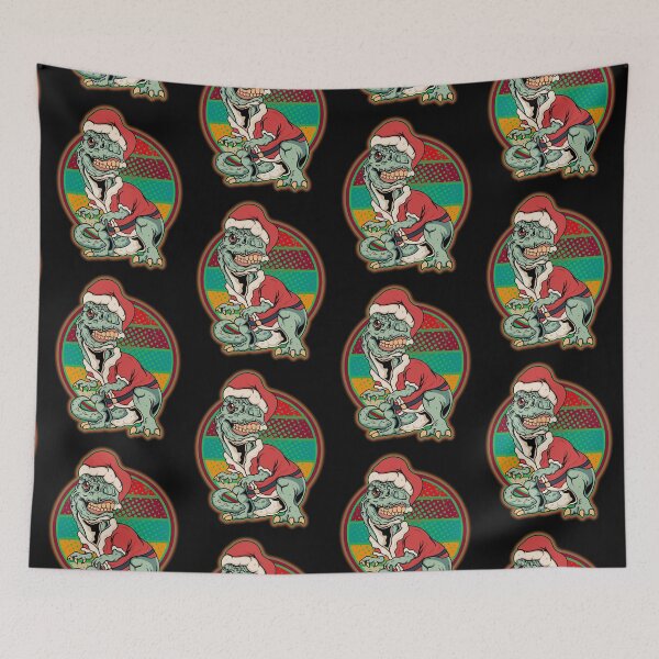Item preview, Retro T Rex Santa Claus   designed and sold by WoodburyLake.