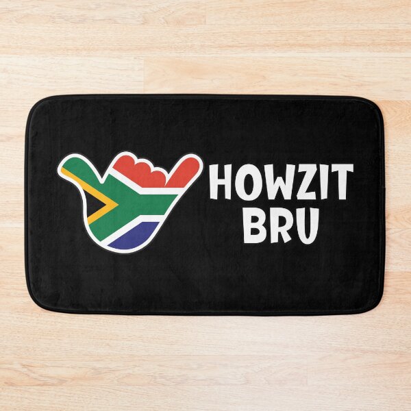 Item preview, Howzit Bru - South African greeting and shaka sign with South African flag inside designed and sold by robimerch.