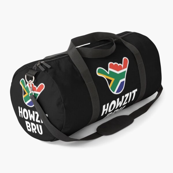 Item preview, Howzit Bru - South African greeting and shaka sign with South African flag inside designed and sold by robimerch.