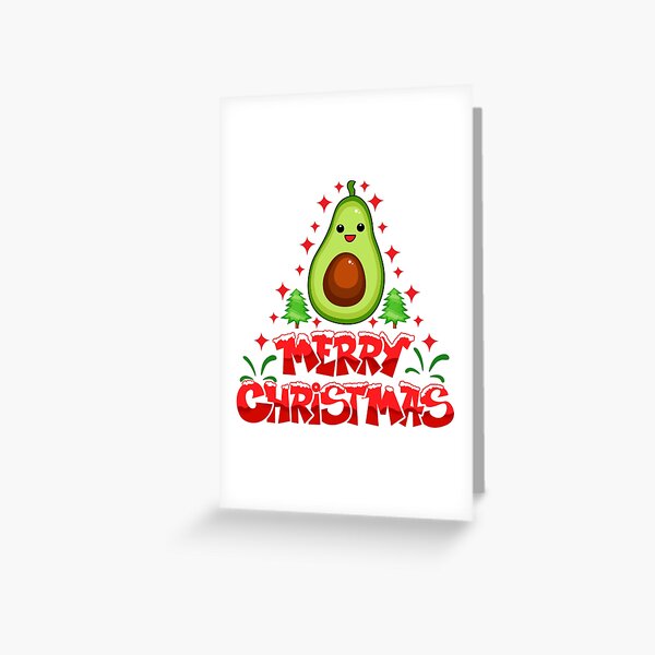 Gift for Him Christmas Folded Card Merry Christmas to my Other Half Avocado Greeting Holiday Card Gift for Her Stationery