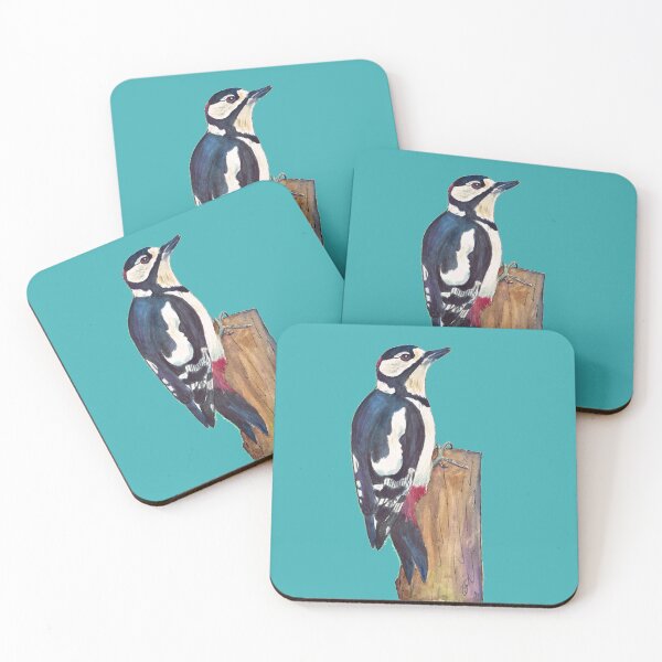 Item preview, Greater Spotted Woodpecker (Watercolour) designed and sold by Sarah Addy.
