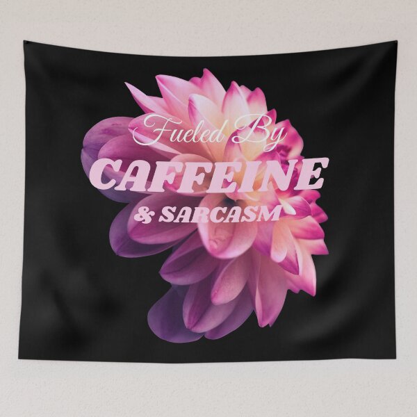 Item preview, Fueled By Caffeine & Sarcasm - Funny Coffee Lover Sarcastic Design designed and sold by Paula Helit.