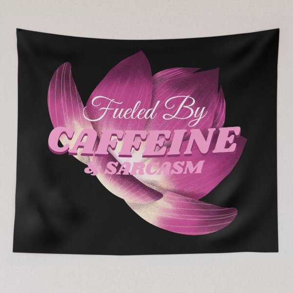 Item preview, Fueled By Caffeine & Sarcasm - Funny Coffee Lover Sarcastic Design designed and sold by Paula Helit.