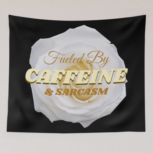 Item preview, Fueled By Caffeine & Sarcasm - Funny Coffee Lover Sarcastic Design designed and sold by Paula Helit.