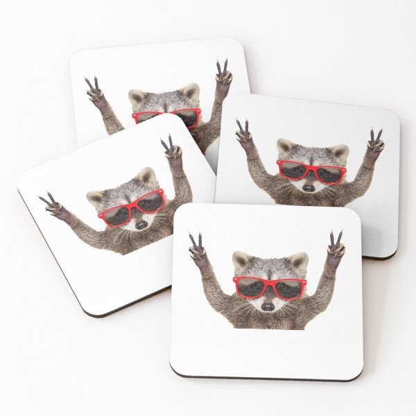 Item preview, kawaii and funny raccoon face designed and sold by SugarrMonkey.