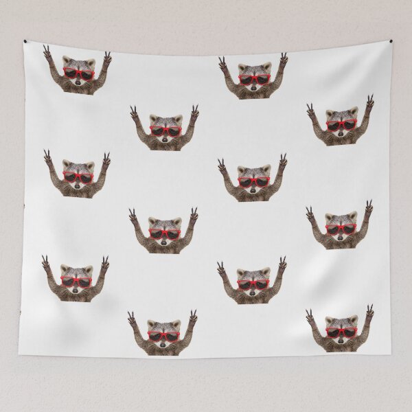 Item preview, kawaii and funny raccoon face designed and sold by SugarrMonkey.