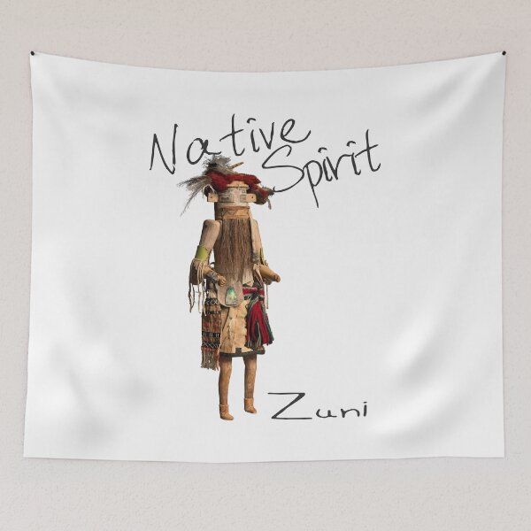 Artikelvorschau, Mauspads Ureinwohner Zuni Pueblo Hiilili Kokko Figürchen-Schwarz-Text entworfen und verkauft von Spirit-World.