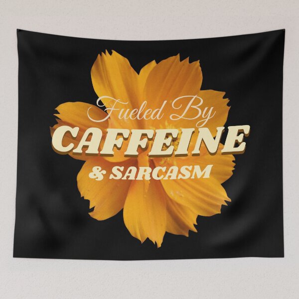 Item preview, Fueled By Caffeine & Sarcasm - Funny Coffee Lover Sarcastic Design designed and sold by Paula Helit.