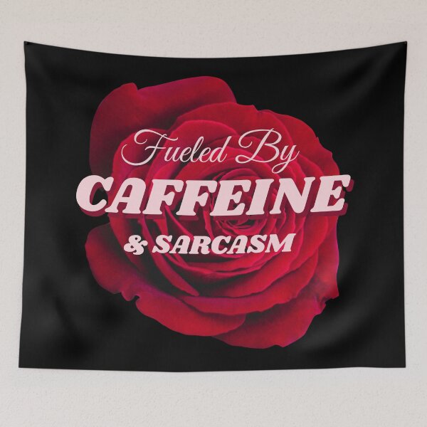 Item preview, Fueled By Caffeine & Sarcasm - Funny Coffee Lover Sarcastic Design designed and sold by Paula Helit.