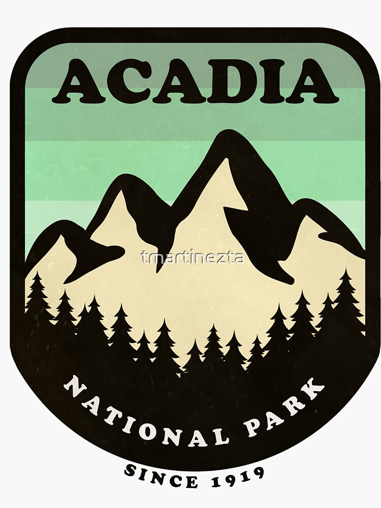 Premium Photo | Acadia National Park Poster In Graphic Style Vintage Travel Nature Outdoors 232202818