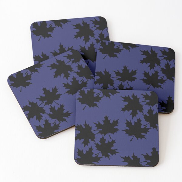 Item preview, Autumn leaves print in dark Blue designed and sold by DemonicGloom.