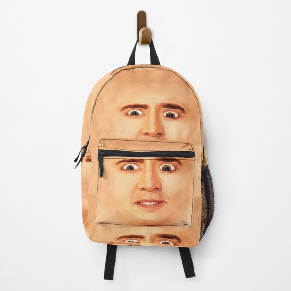 nicolas cage face backpack