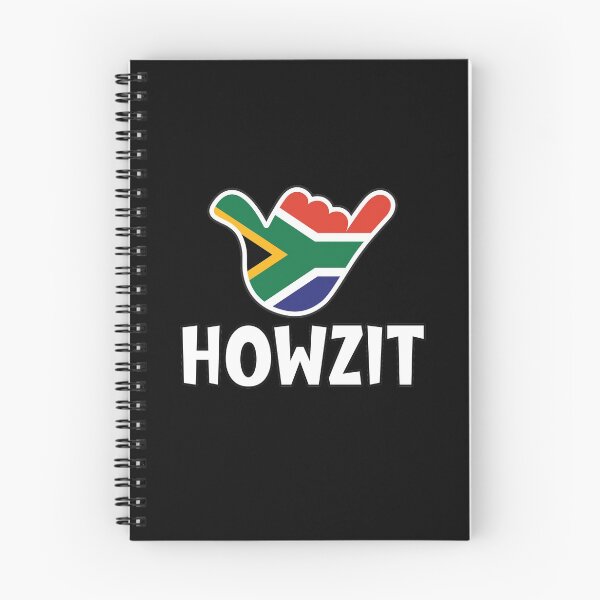 Artikelvorschau, Howzit - südafrikanischer Gruß und Shaka-Zeichen mit südafrikanischer Flagge darin entworfen und verkauft von robimerch.