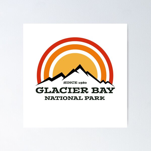 Artikelvorschau, Glacier Bay Nationalpark Alaska USA Vintage Retro Reise Wandern, Camping Abenteuer Klettern Berg entworfen und verkauft von tmartinezta.