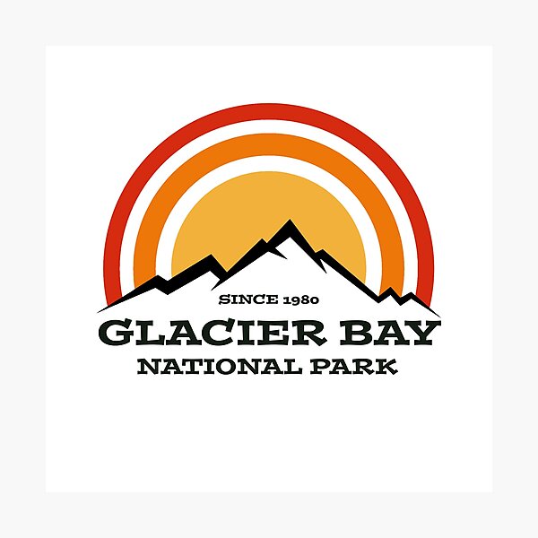 Artikelvorschau, Glacier Bay Nationalpark Alaska USA Vintage Retro Reise Wandern, Camping Abenteuer Klettern Berg entworfen und verkauft von tmartinezta.