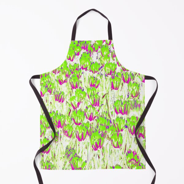 Item preview, Floral Abstract Motives with Blooming Green and Purple Tulips designed and sold by IraNiva.