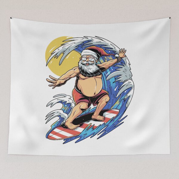 Item preview, Surfing Santa designed and sold by Meliafroggy.
