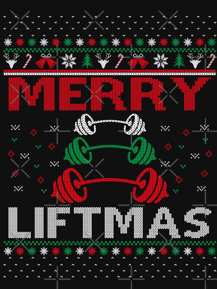 Merry Liftmas Ugly Christmas Sweater Funny Gym Fitness Pullover Hoodie