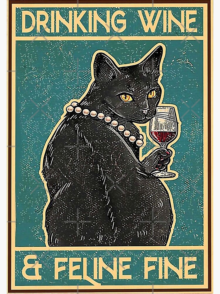 Cat clearance drinking wine