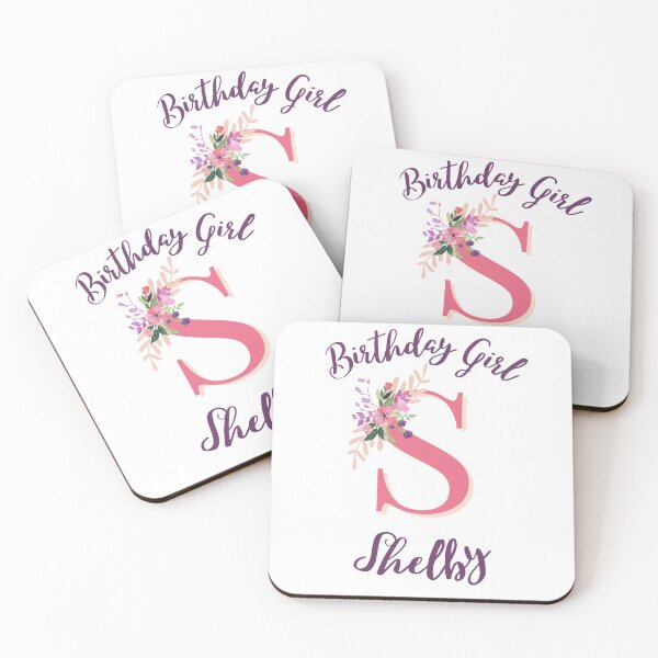 Item preview, Shelby Personalized Birthday Girl Floral Initial Design designed and sold by Partypumpkin.