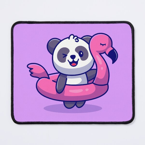 Item preview, cute-panda-with-flamingo-tires designed and sold by thesenseii.